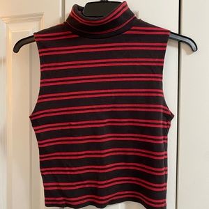 Zara Cropped Sleeveless Turtle Neck Size L